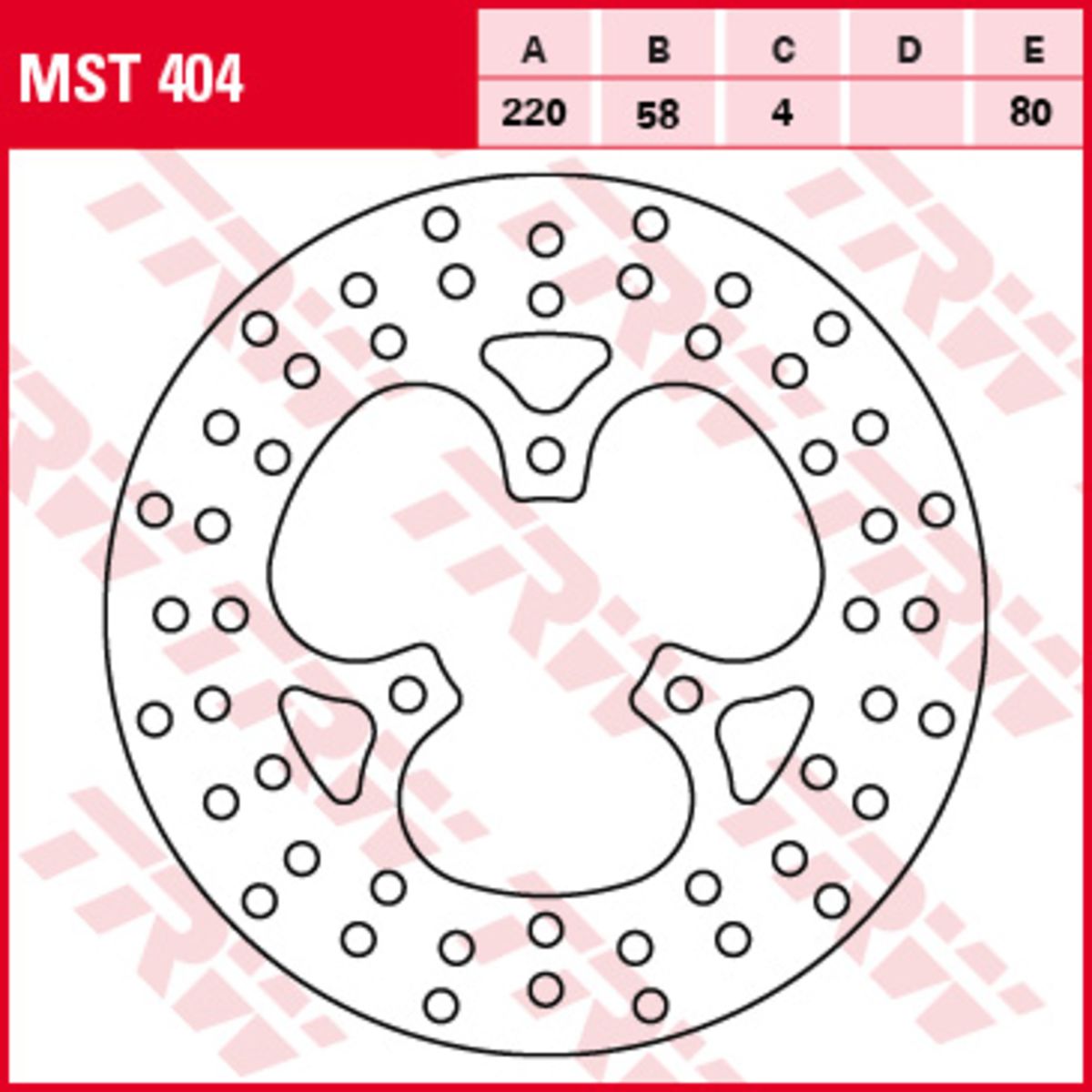 Disco freno TRW MST404, 1 Pezzo