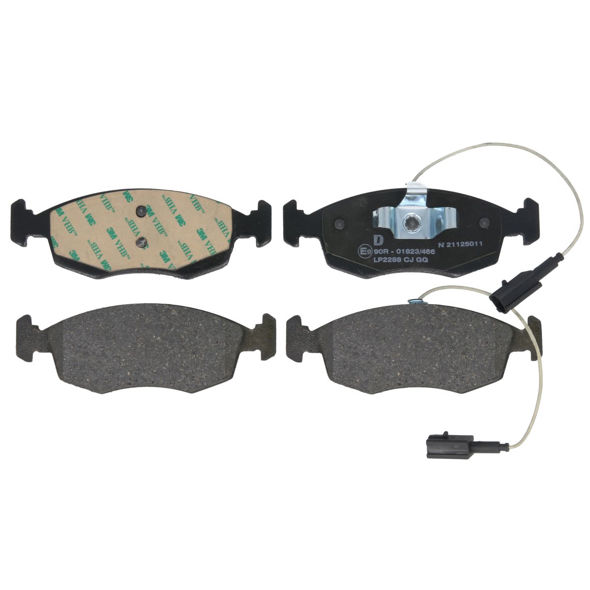 Set di pastiglie freno DELPHI LP2288, anteriore