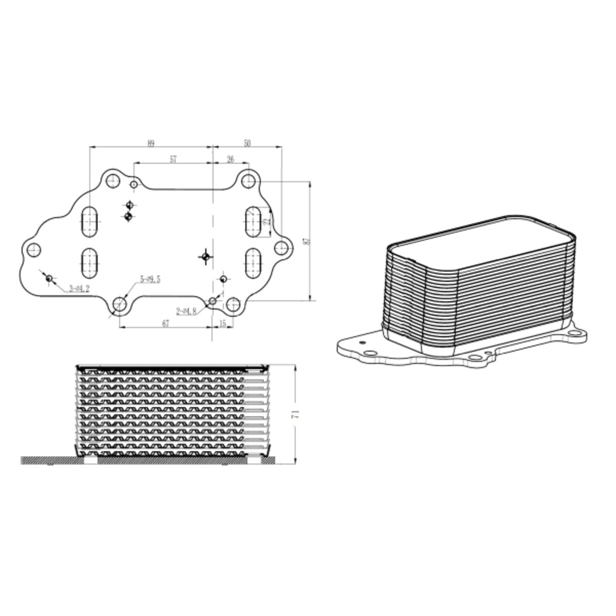 Olie radiator, motorolie