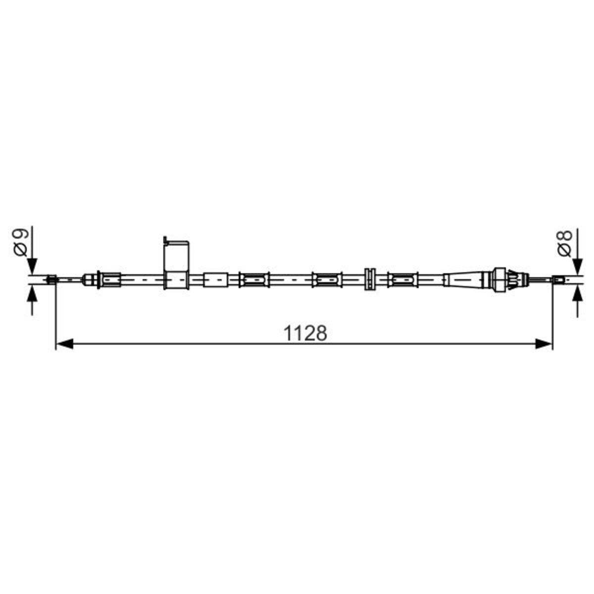 Cavo di trazione, freno di stazionamento BOSCH 1 987 482 363 destro