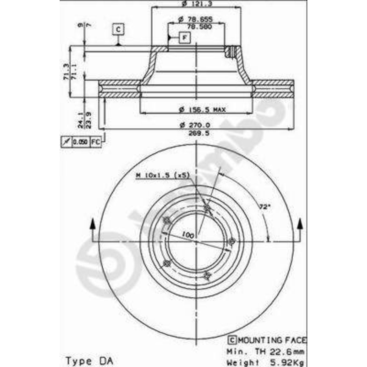 Bremsscheibe BREMBO 09.2943.10, vorne, bel&uuml;ftet , 1 St&uuml;ck