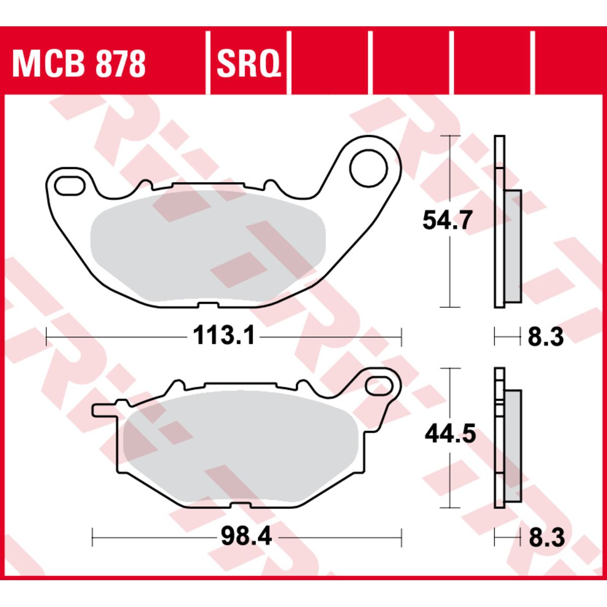 Bremsbelagsatz, ohne Straßenzulassung TRW MOTO MCB878