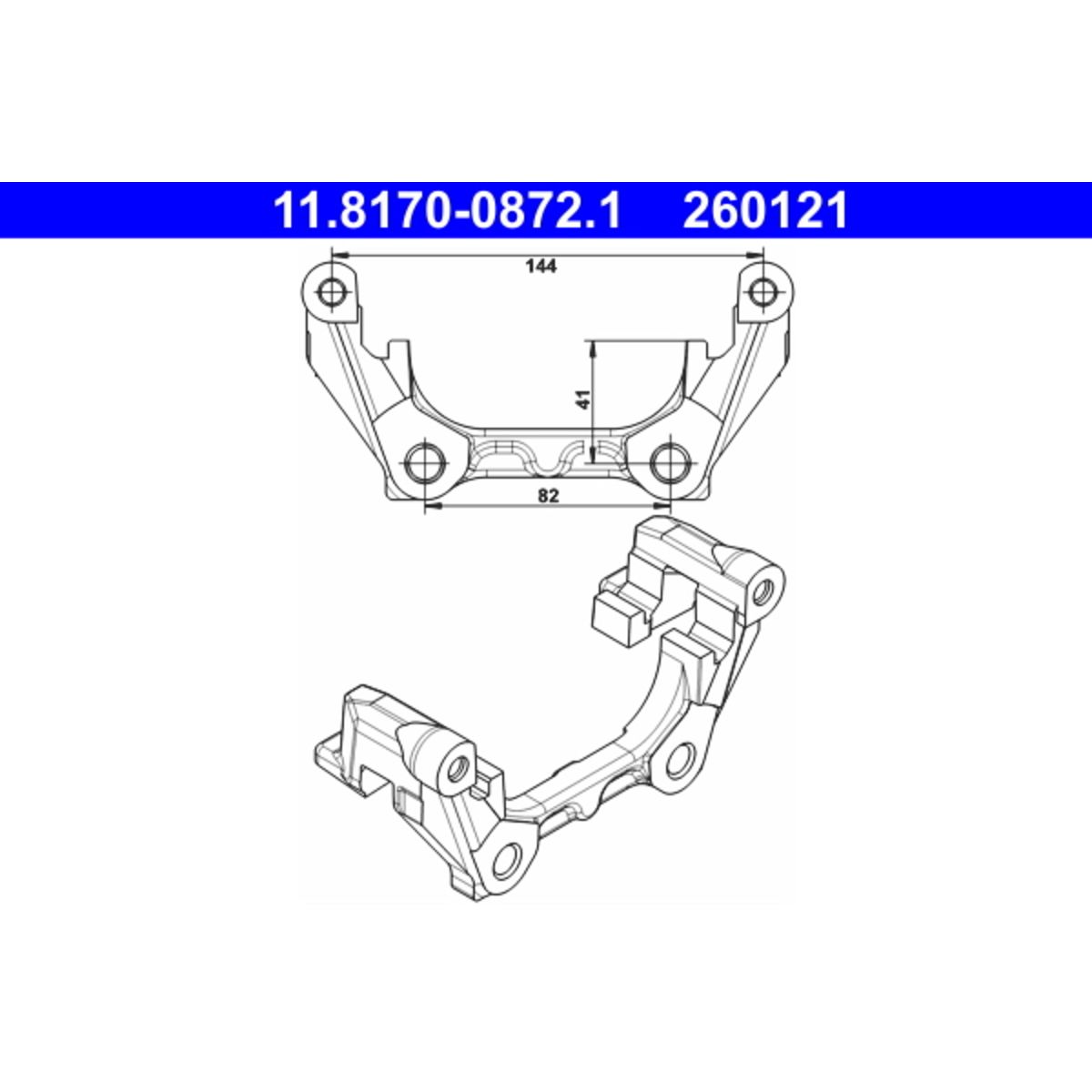 Supporto, pinza freno ATE 11.8170-0872.1