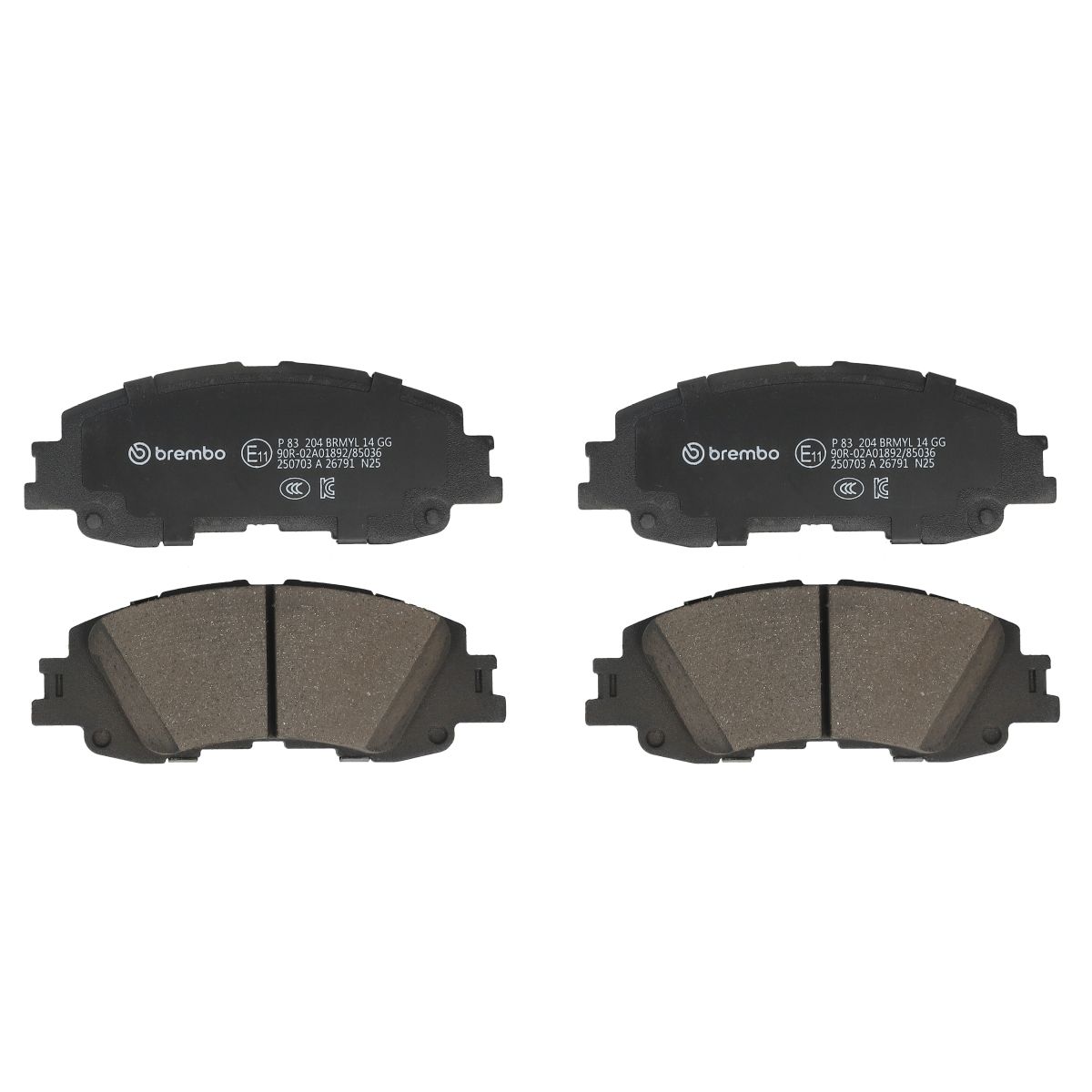 Bremsbelagsatz BREMBO P 83 204 Image