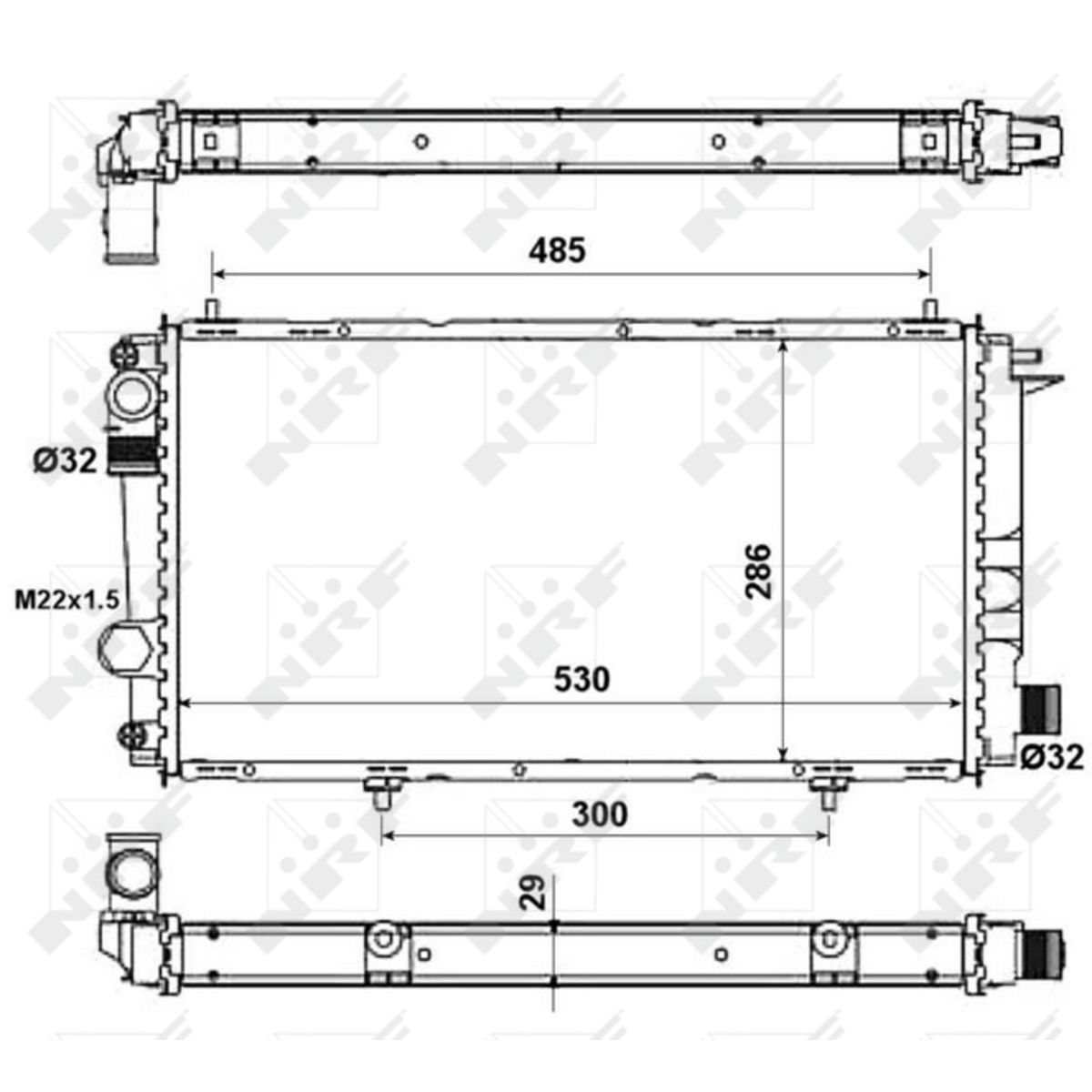 Radiateur, refroidissement du moteur Classe économique NRF 58957A