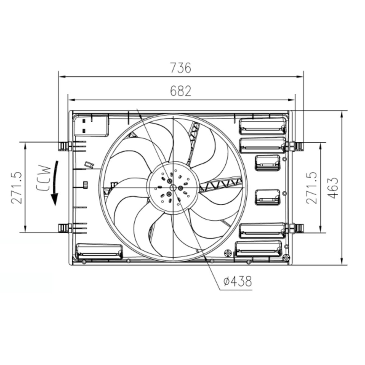 Nrf Koelventilatorwiel, Motorkoeling 47916