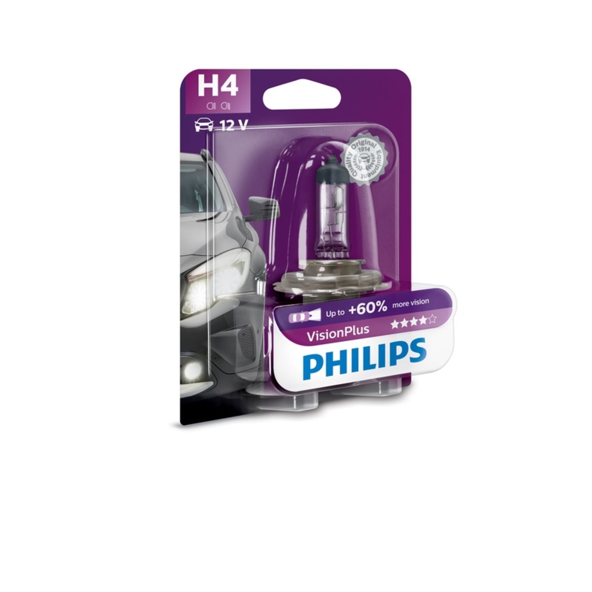 Lamp Halogeen  H4 VisionPlus Plus 60% 12V, 60/55W