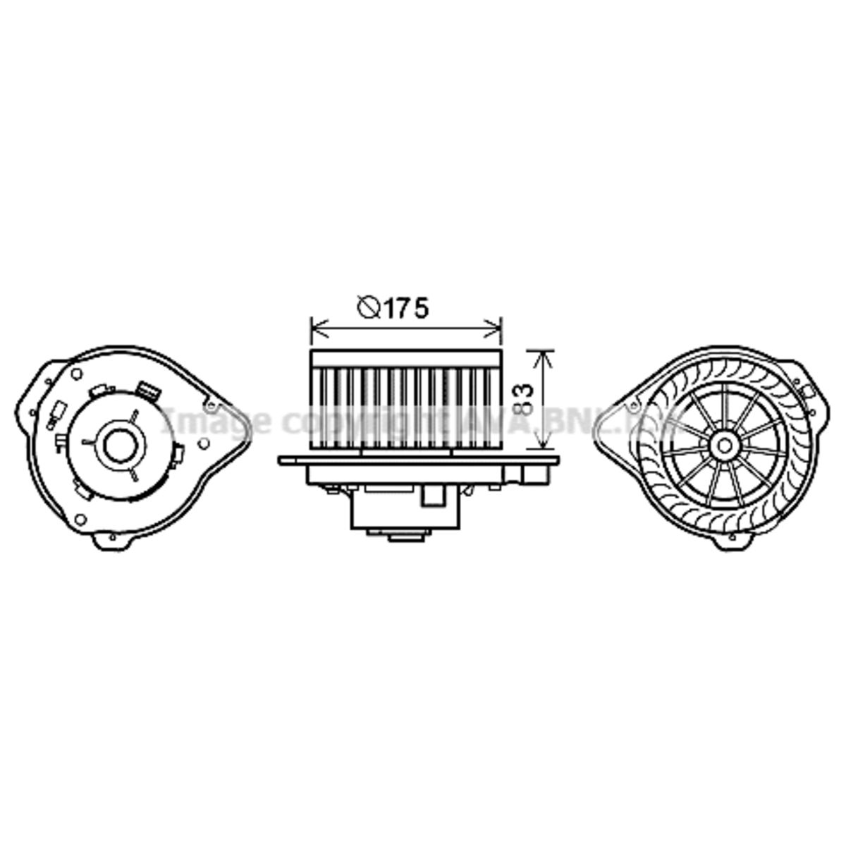 Motore elettrico, ventola interna AVA COOLING VO8174