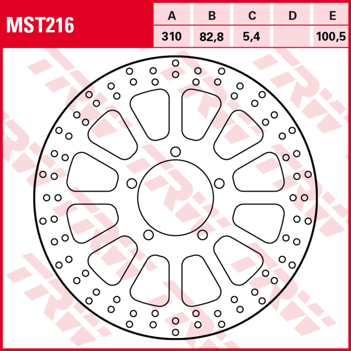 Disco freno TRW MST216, 1 Pezzo
