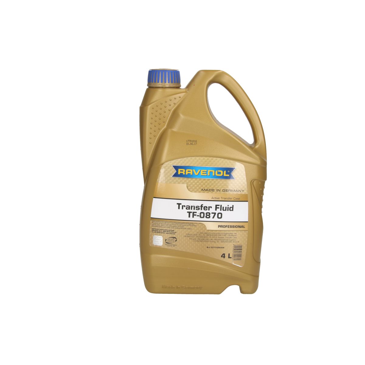 Getriebeöl ATF RAVENOL TF-0870 4L für Audi, BMW, Chevrolet