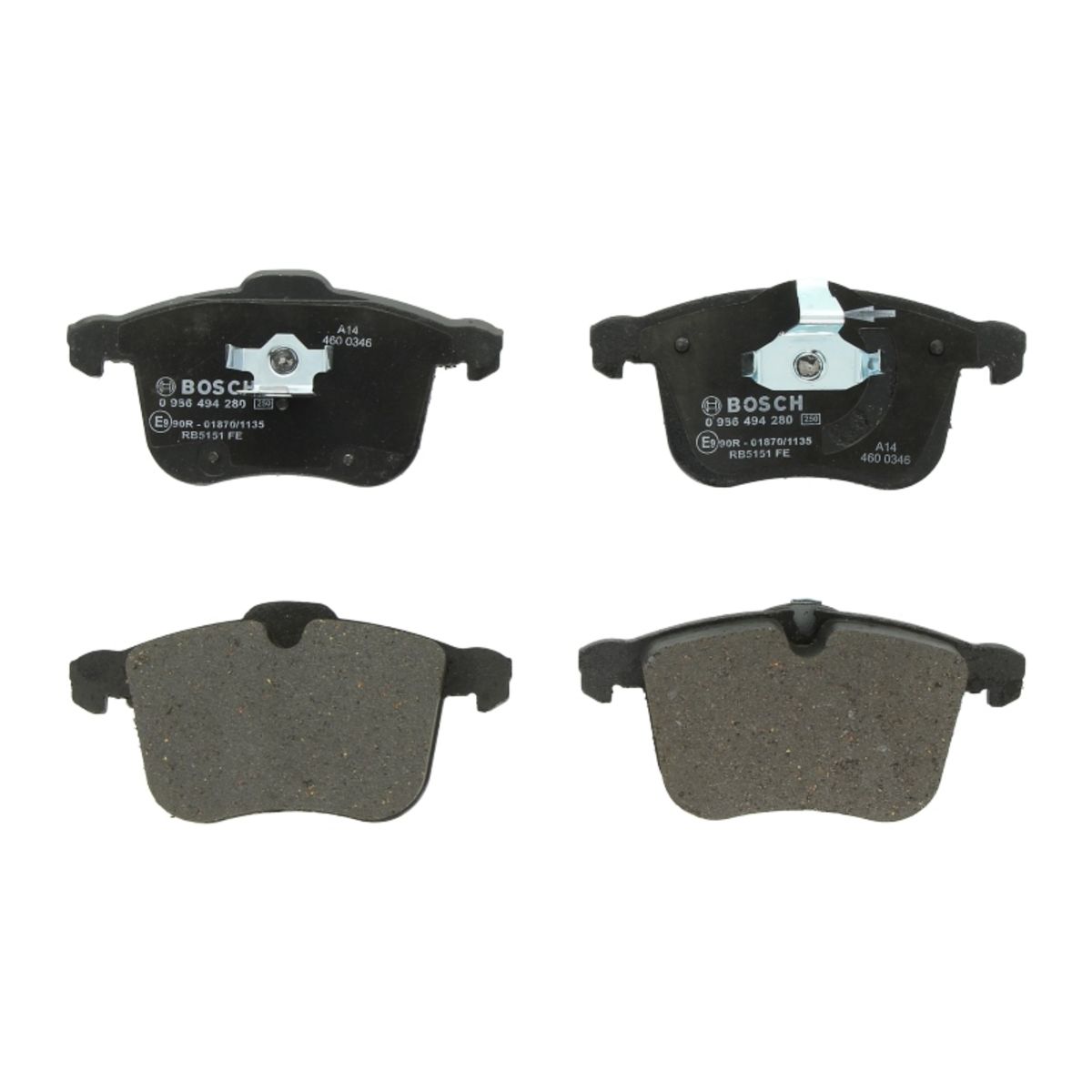 Bosch Jeu De Plaquettes De Frein 0 986 494 280, Avant