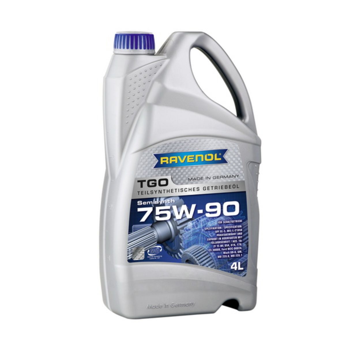 Huile de transmission RAVENOL 1222105 TGO GL-5 75W90 4L