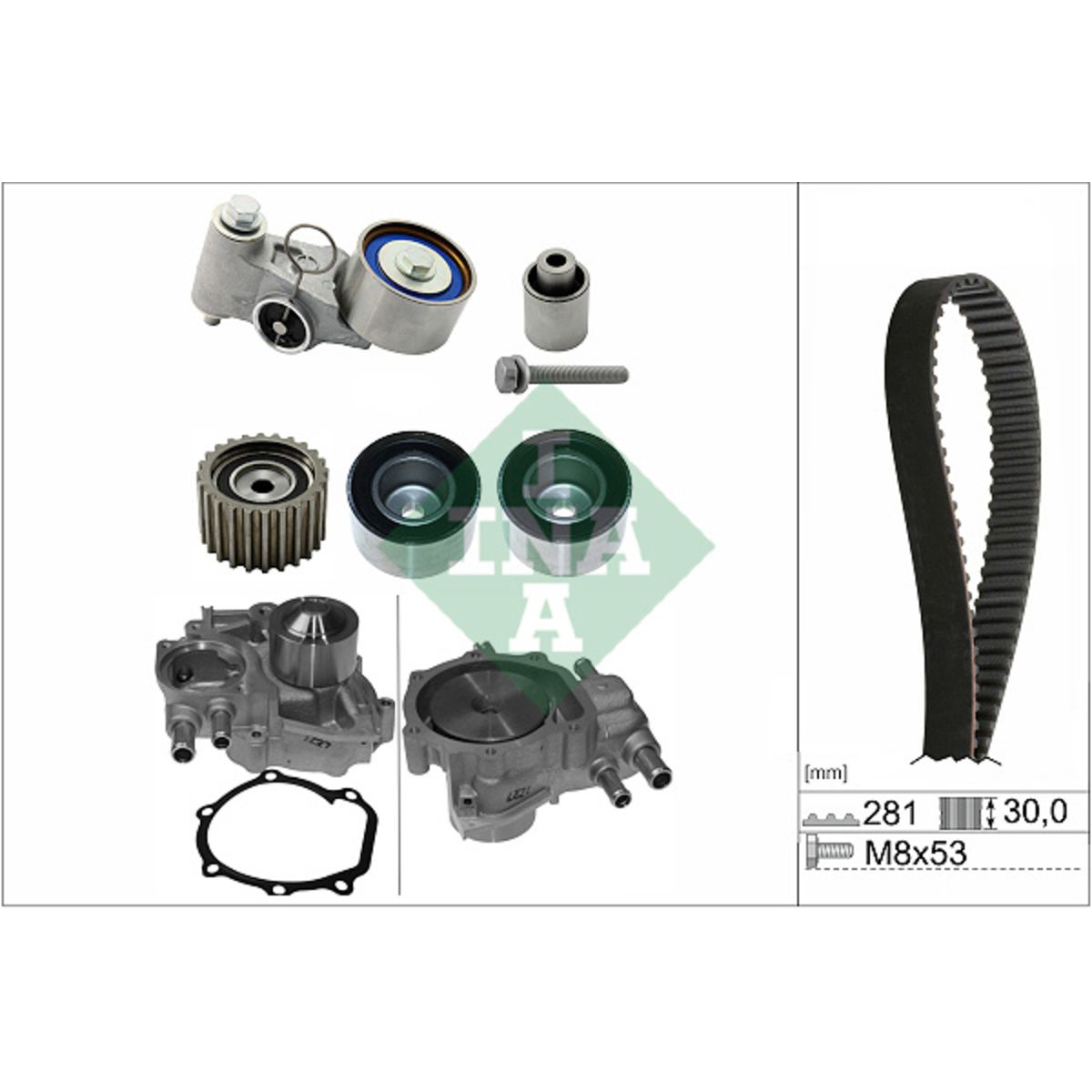 Image of Waterpomp + distributieriem set PowerGrip®