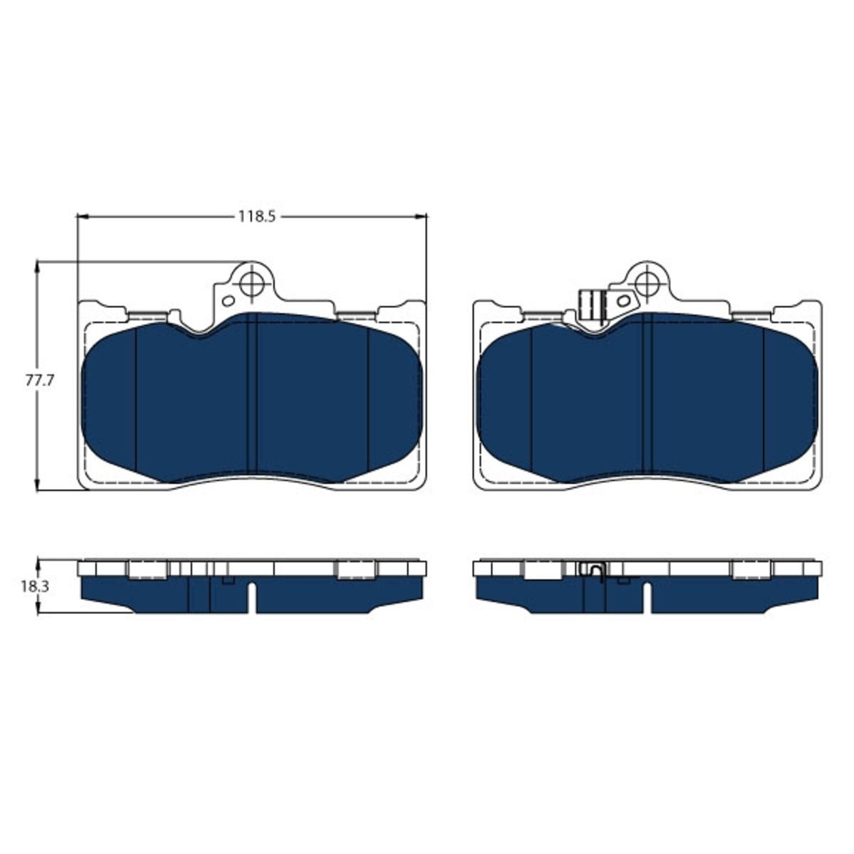 Remblok set, schijfrem ELECTRIC BLUE