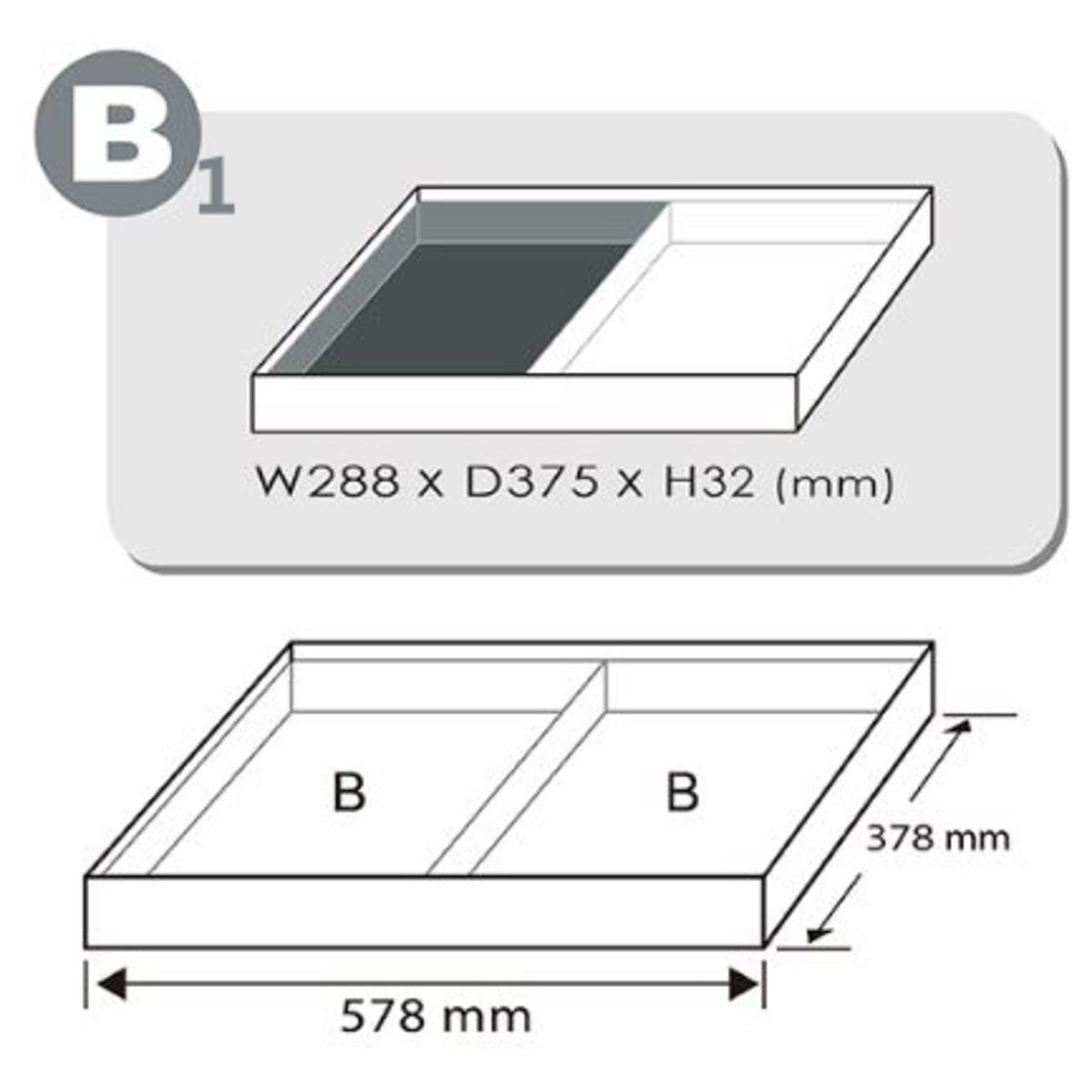 Image of Inzetstuk voor gereedschapswagen