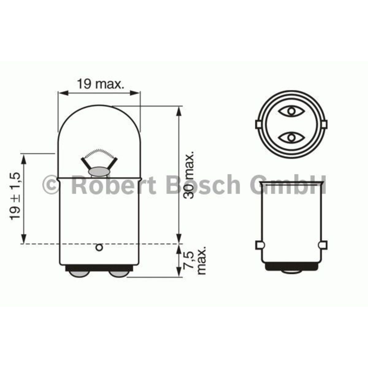 Ampoule secondaire BOSCH R5W Pure Light 12V, 5W