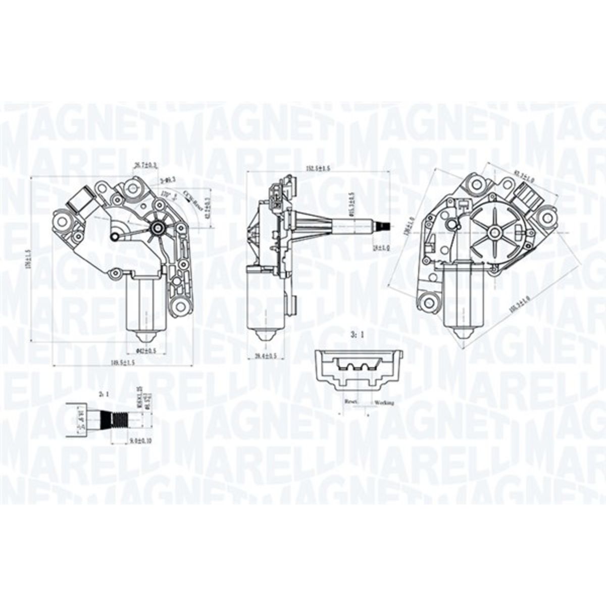 Magneti Marelli Ruitenwissermotor 064075500010