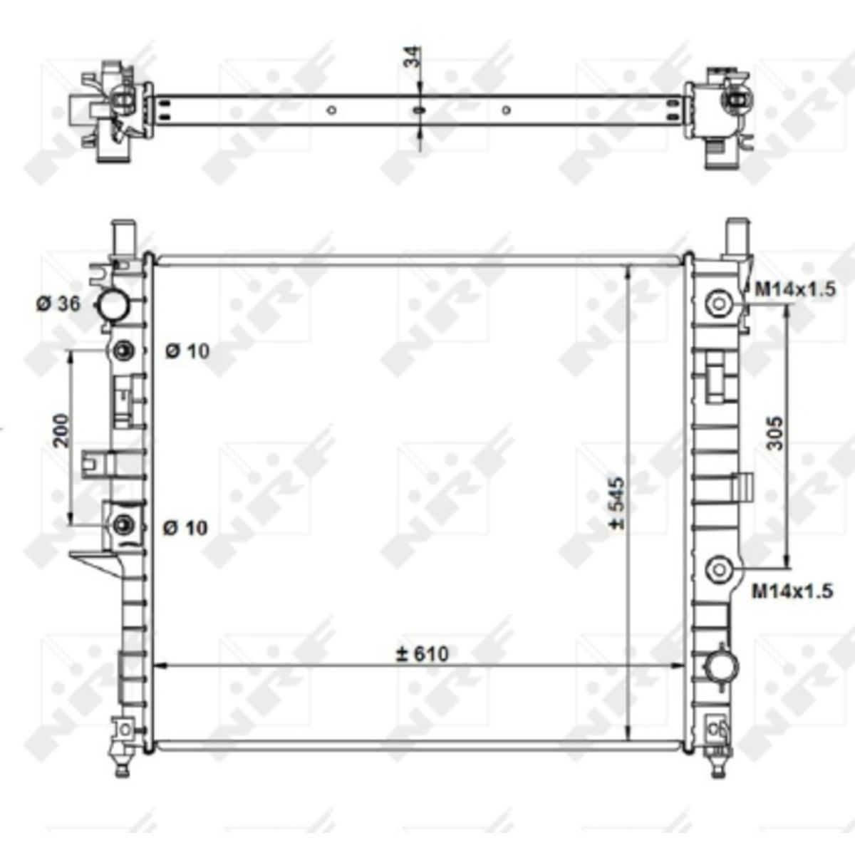 Nrf Radiator, Motorkoeling 55334