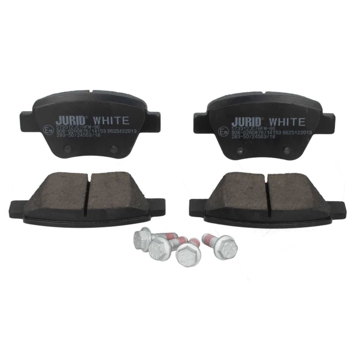 Bremsbelagsatz JURID WHITE 573312JC, Hinten, Keramik