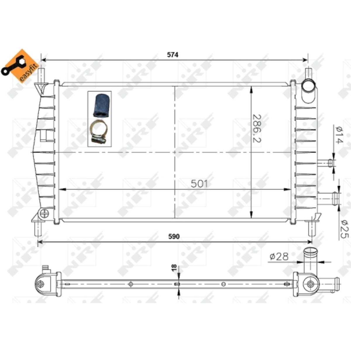 Nrf Radiator, Motorkoeling 50131
