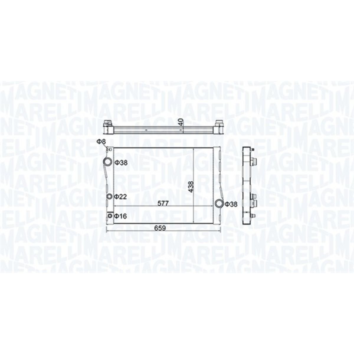 Radiator MAGNETI MARELLI 350213163500