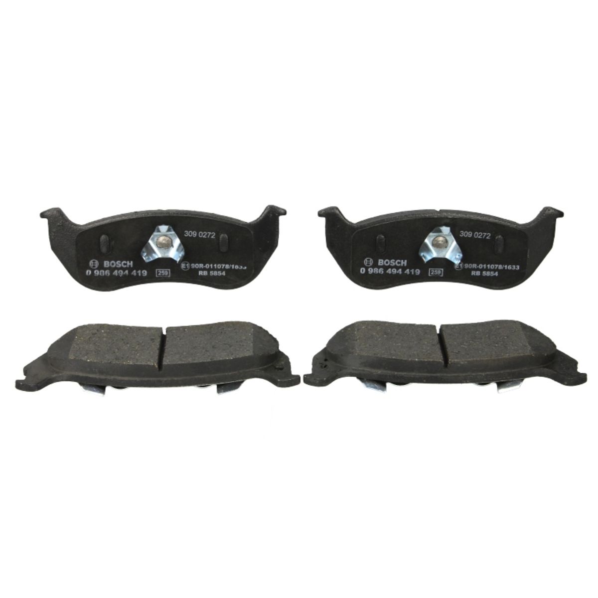 Bremsbelagsatz, Scheibenbremse BOSCH 0 986 494 419