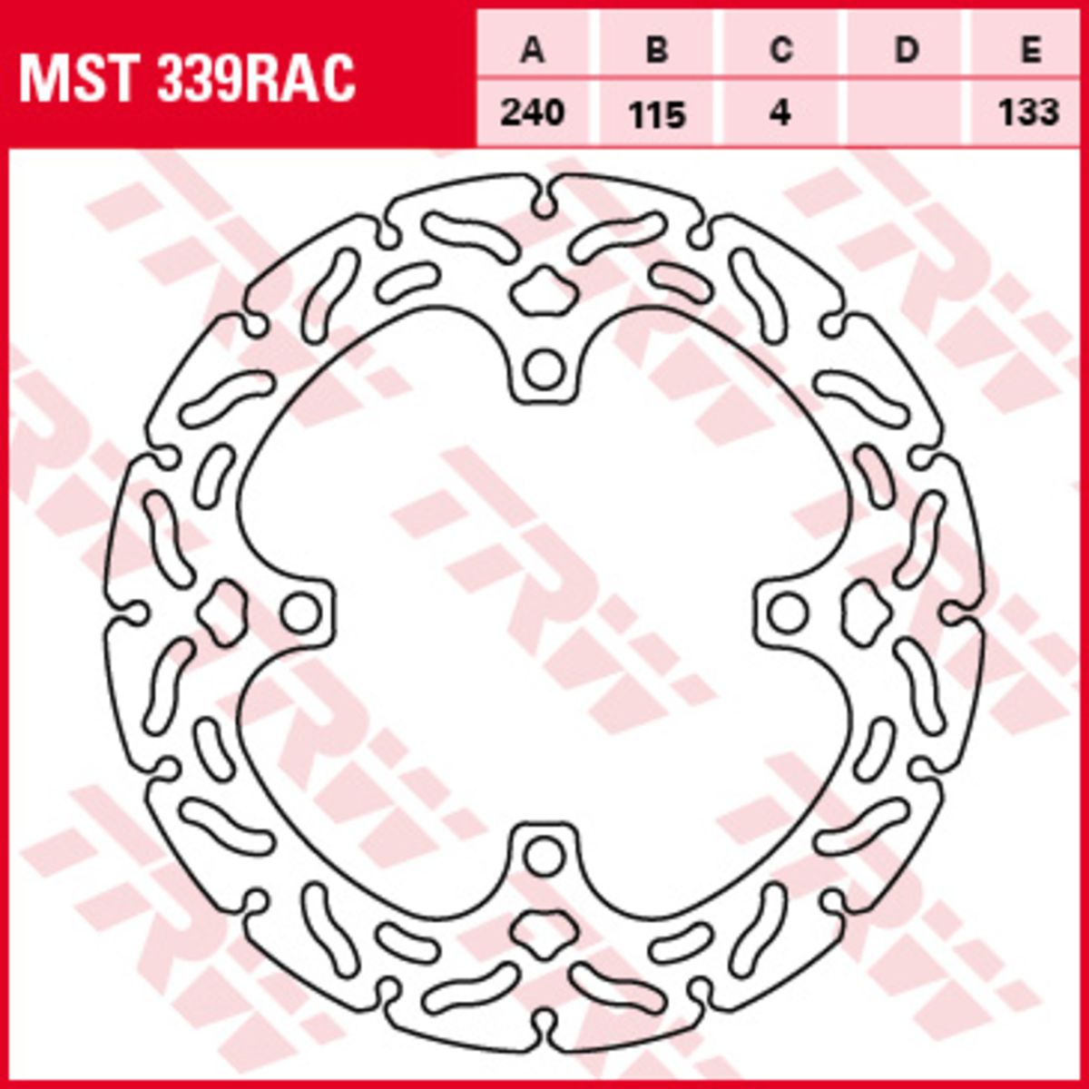 Disco freno TRW MST339RAC, 1 Pezzo