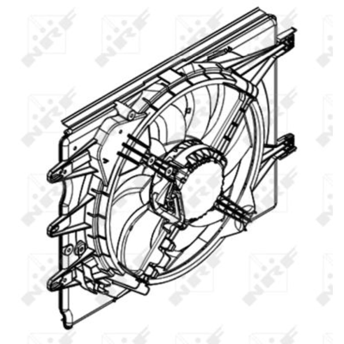 Koelventilatorwiel, motorkoeling NRF 47596