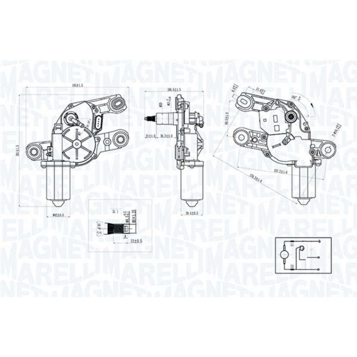 Magneti Marelli Ruitenwissermotor 064075200010