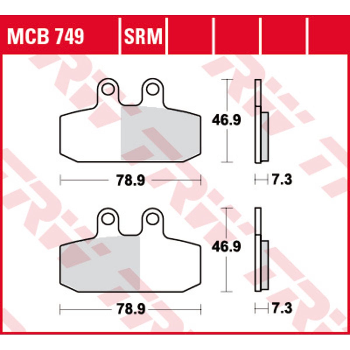 Set di pastiglie freno TRW MCB749SRM