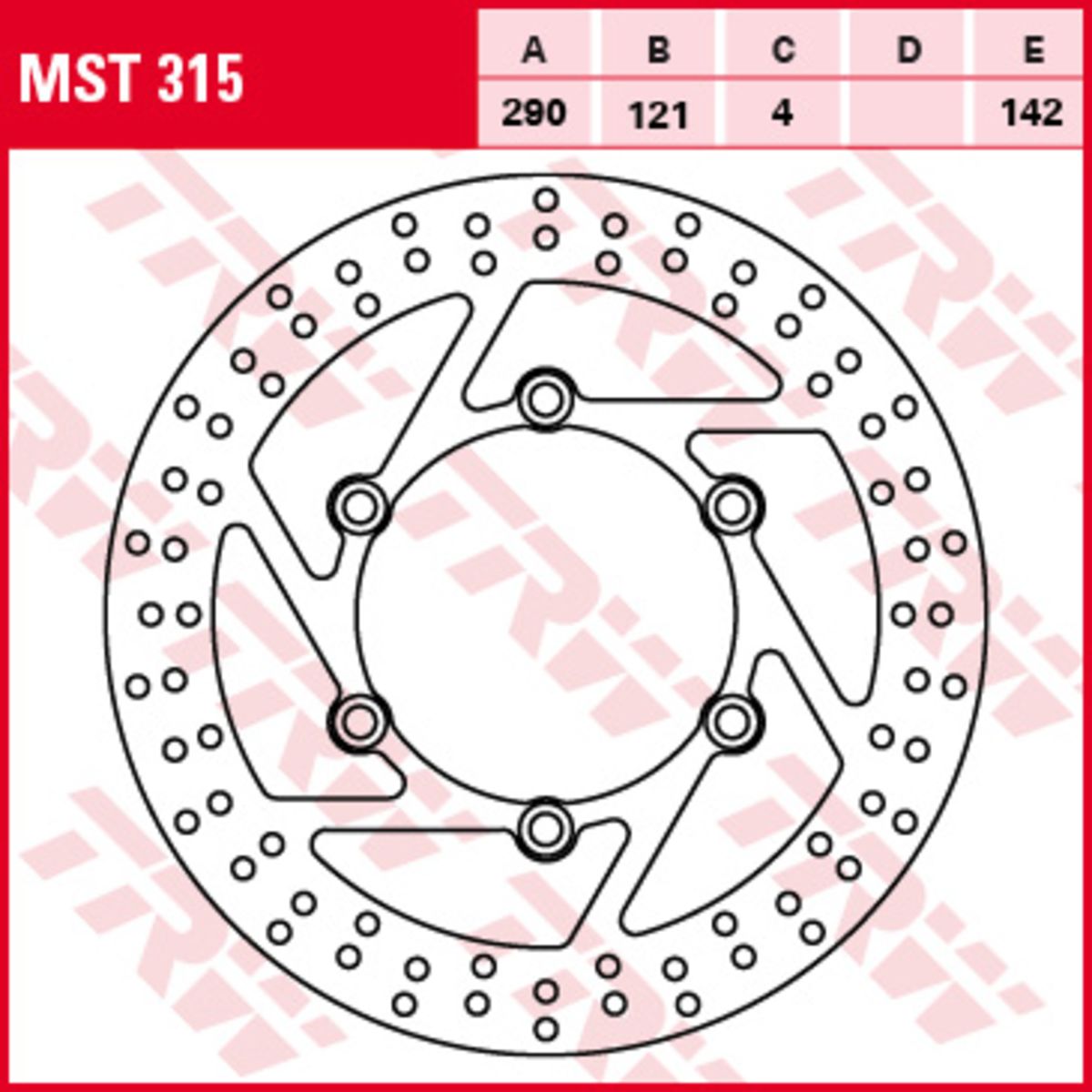 Disco freno TRW MST315, 1 Pezzo