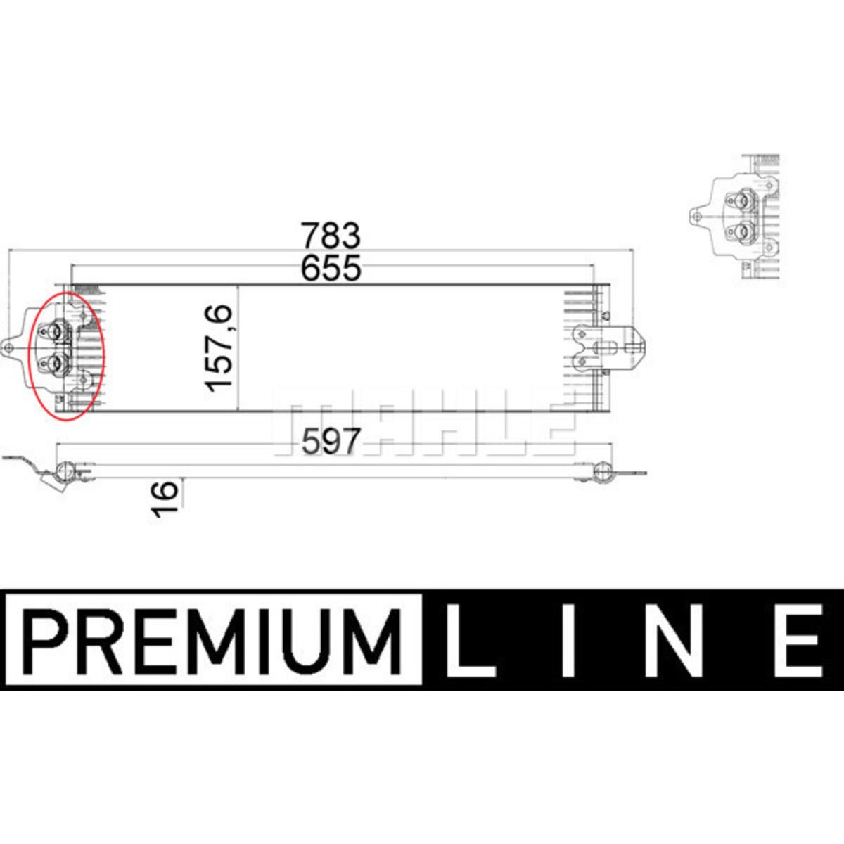 Radiatore olio, cambio automatico MAHLE CLC 49 000P
