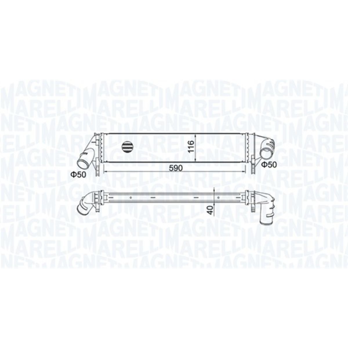 Magneti Marelli Ansaugluftkühler Größe 40.0 351319205260