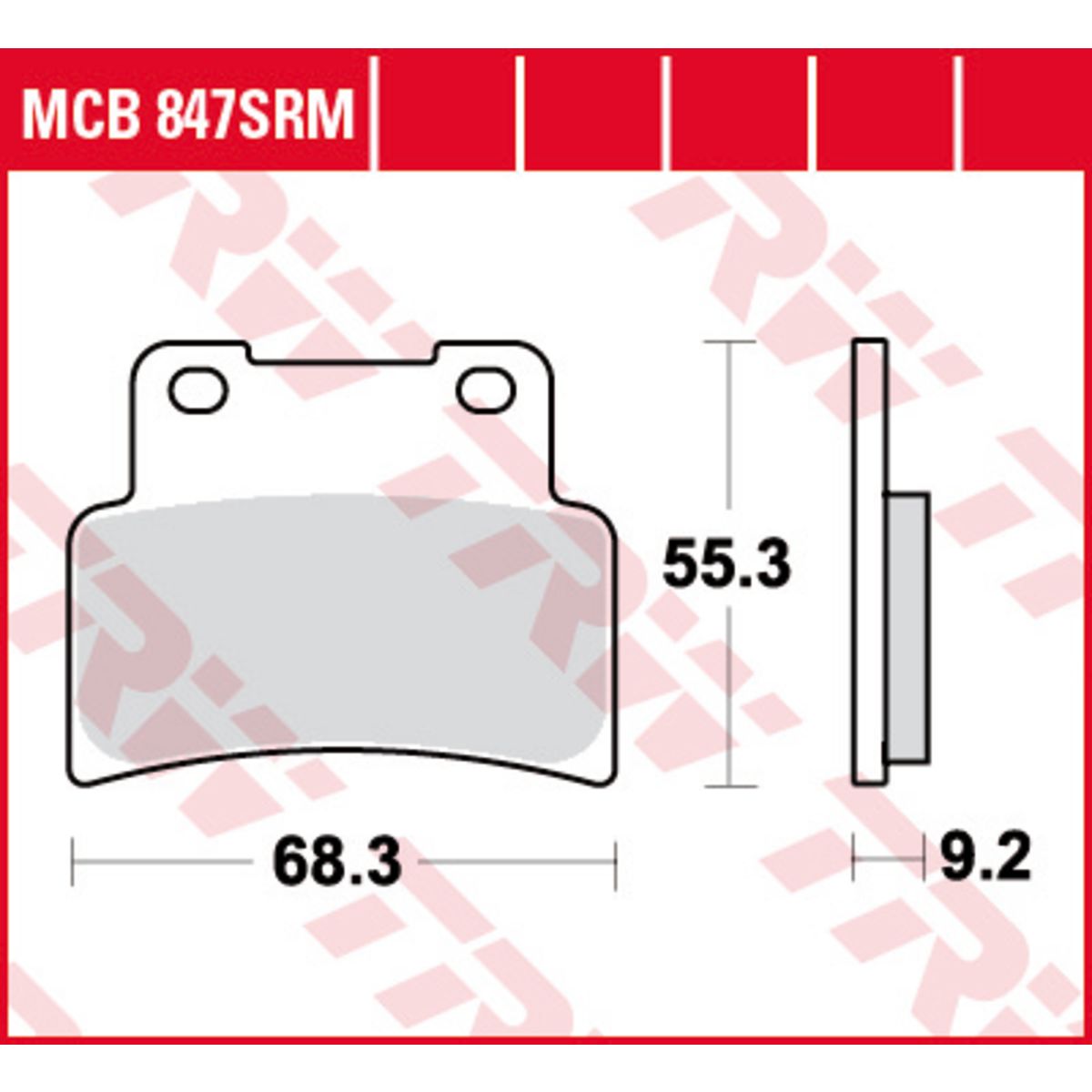 Set di pastiglie freno TRW MCB847SRM