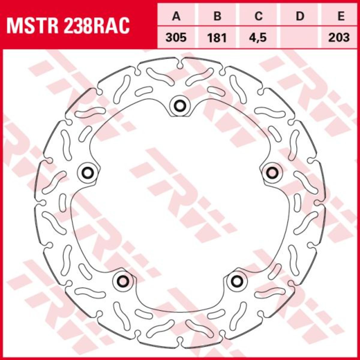 Bremsscheibe TRW MSTR238RAC, 1 Stück
