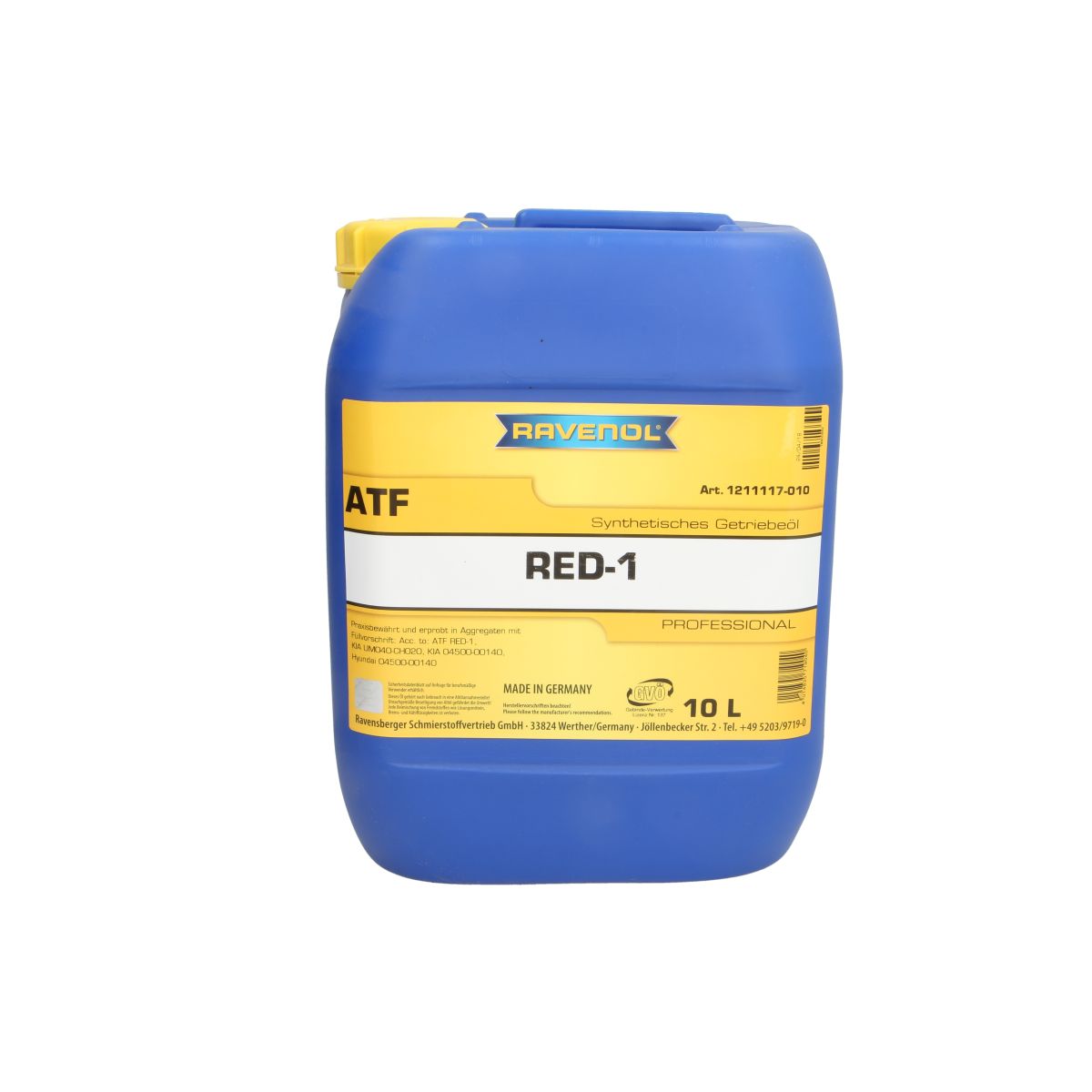 Huile de transmission RAVENOL 1211117 ATF RED-1 10L