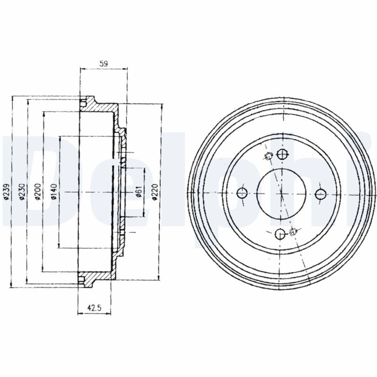 Delphi Bremstrommel Bf208
