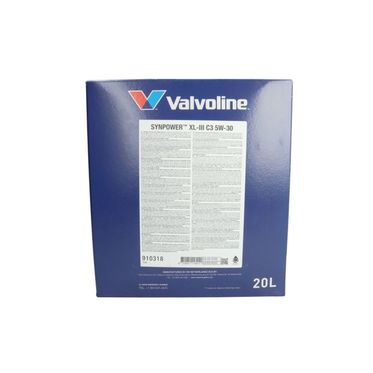 Motoröl VALVOLINE 910318 SYNPOWER XL-III 5W30 20LB