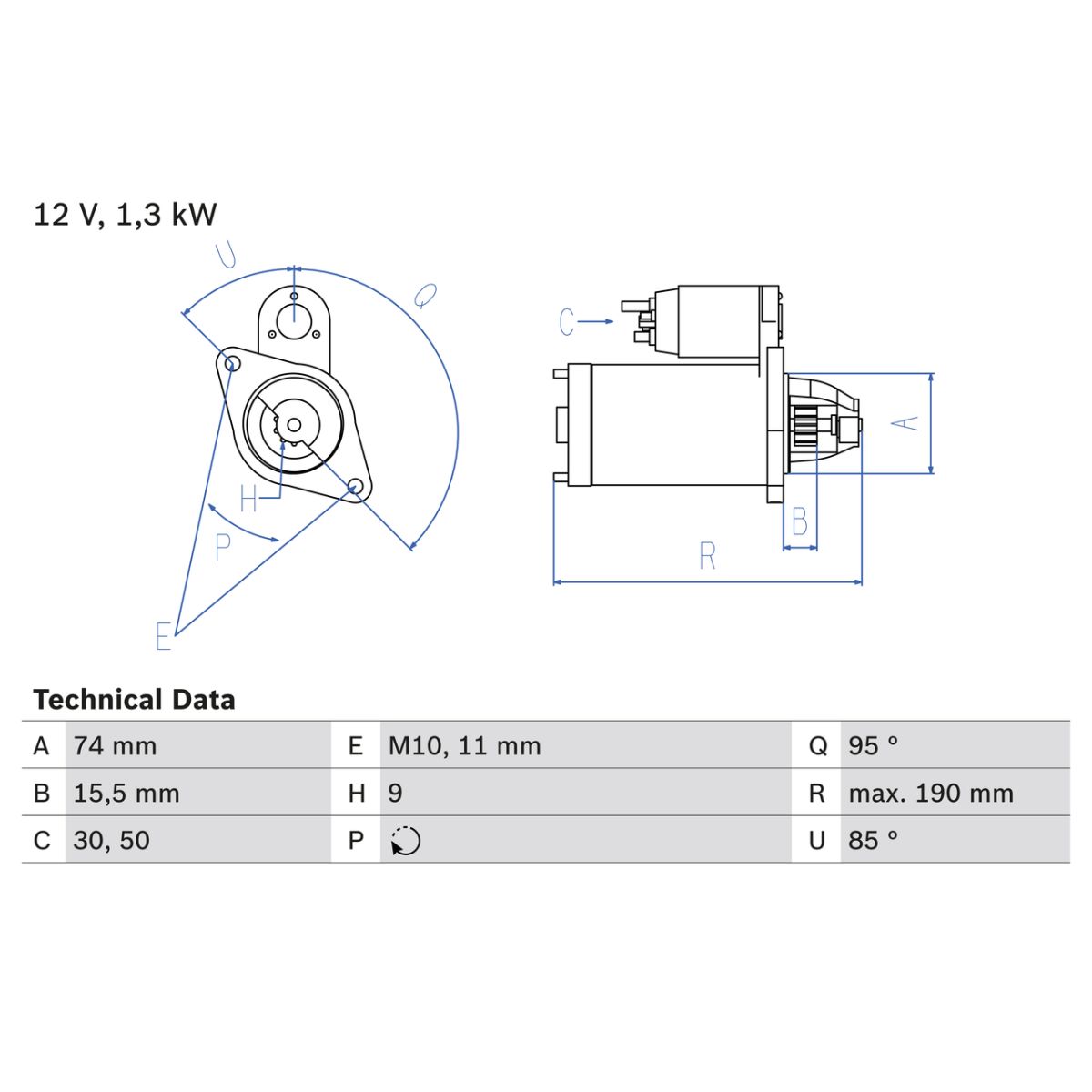 Bosch Démarreur 0 986 023 260