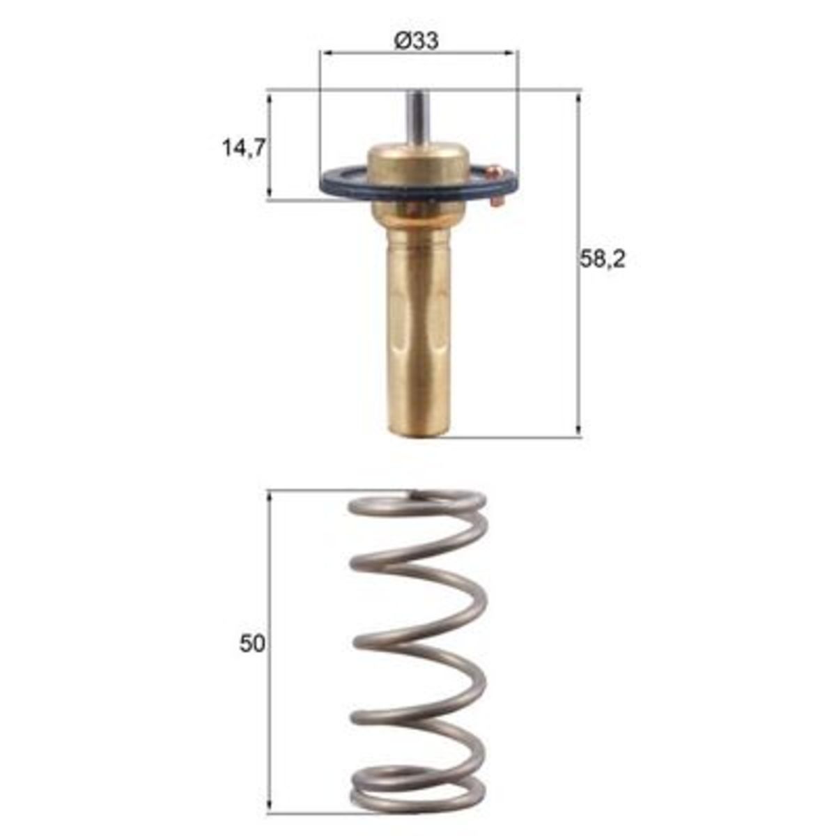 Mahle Termostato, Refrigerante Tx 265 89D