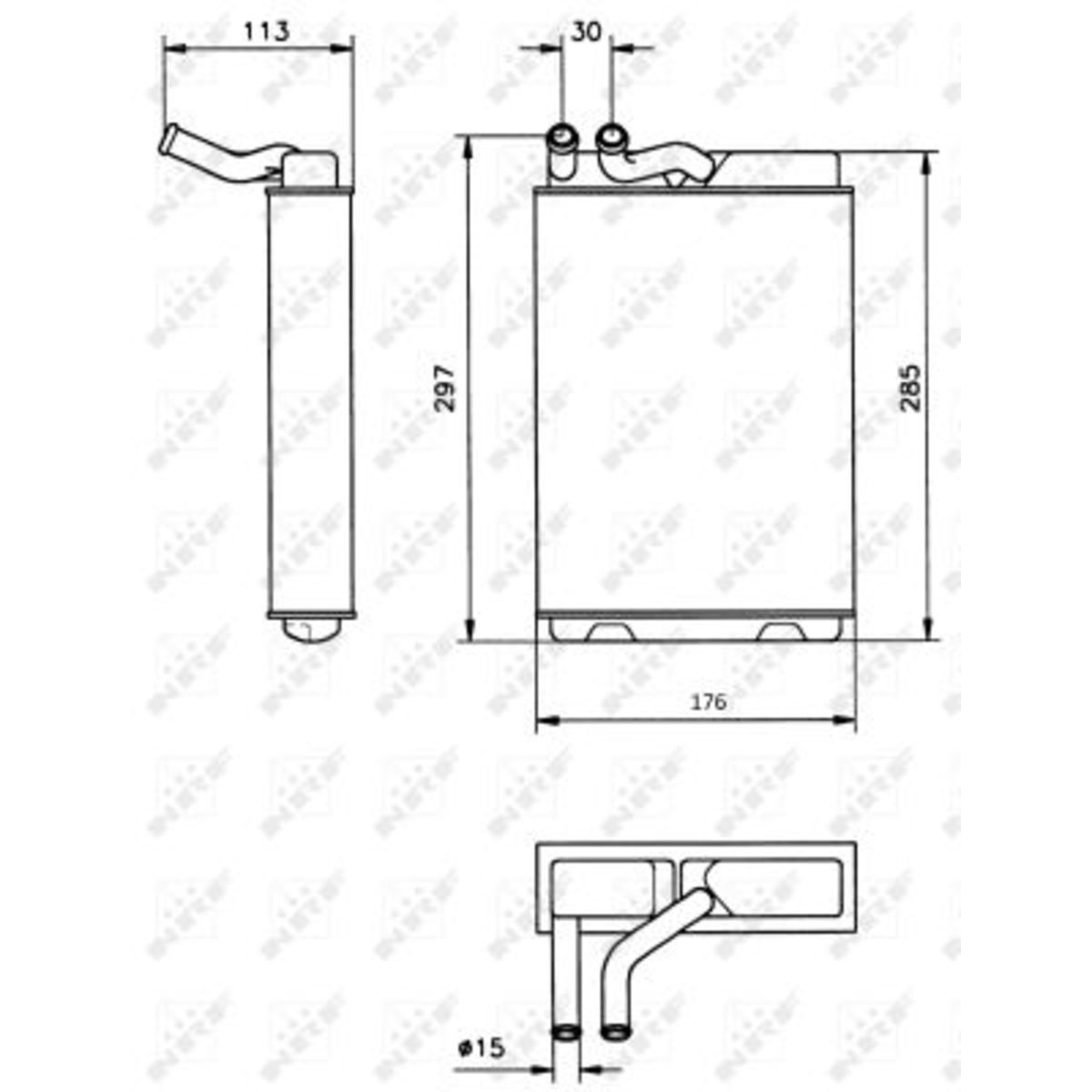 Warmtewisselaar, interieur verwarming NRF 58149