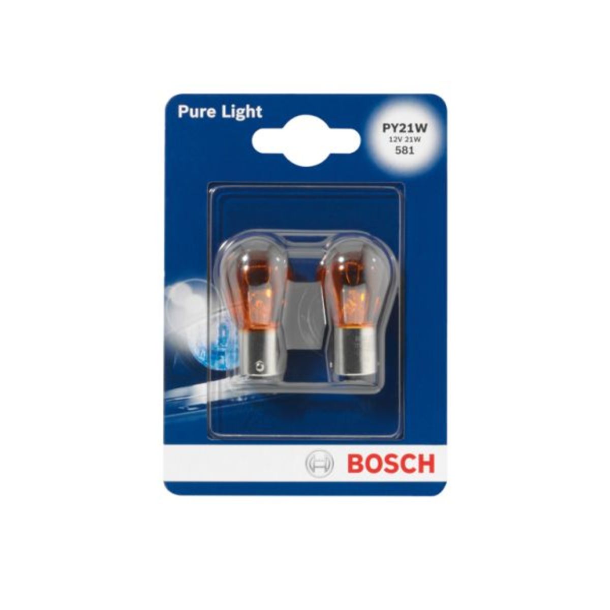 Ampoule secondaire BOSCH PY21W Pure Light 12V/21W, 2 pièce