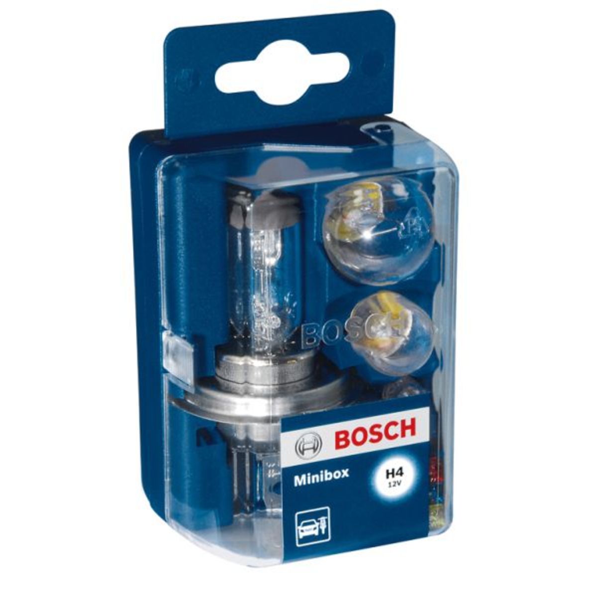 Jeu d'ampoules BOSCH H4 Minibox (+P21W R5W T4W 10A 15A 20A)