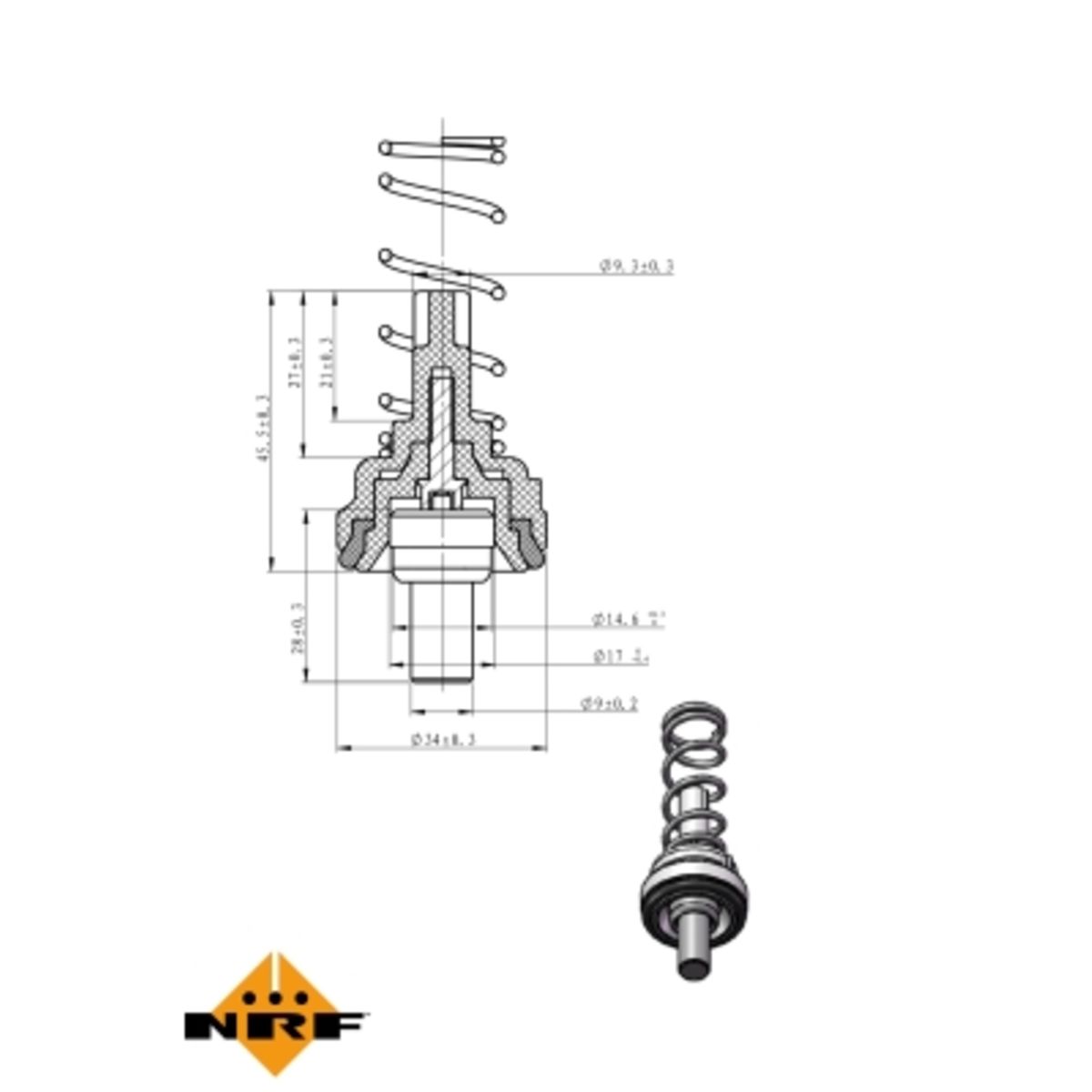 Nrf Thermostaat, koelvloeistof  725203