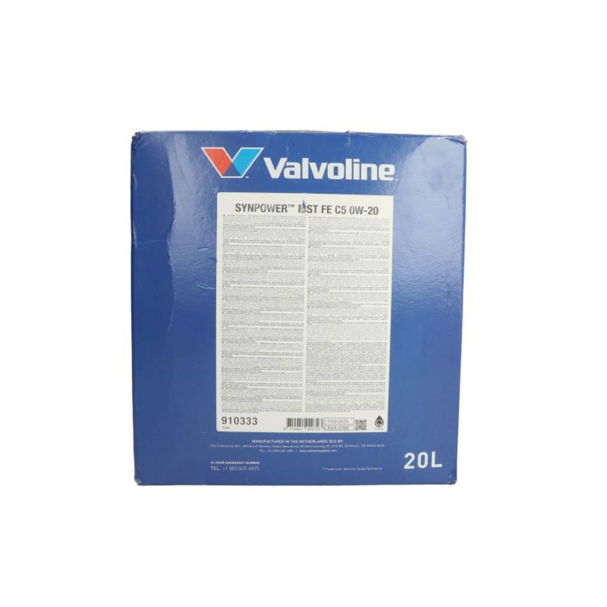 Motoröl VALVOLINE 910333 SYNPOWER MSTFE C5 0W2020B