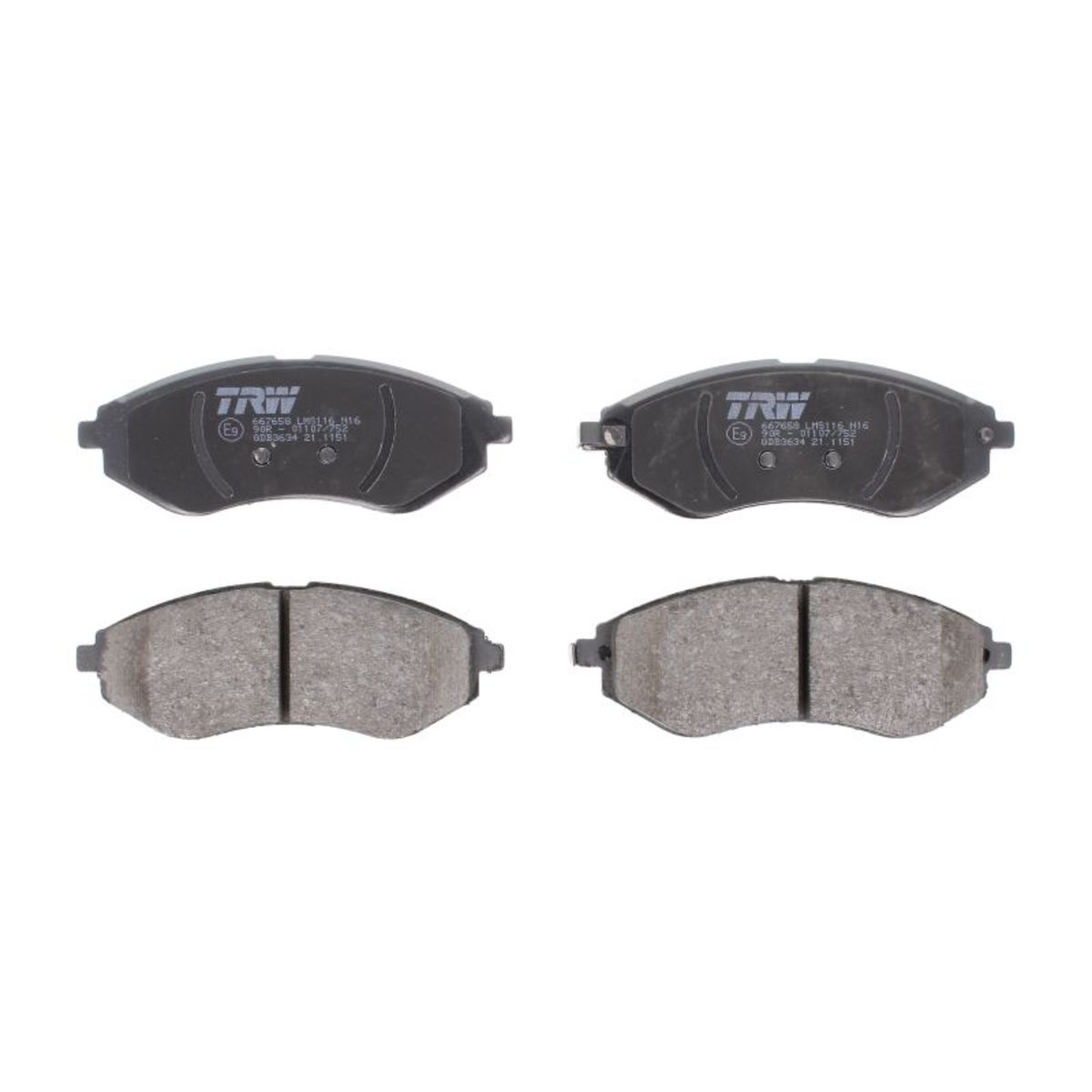 Trw Set Di Pastiglie Freno Gdb3634, Anteriore