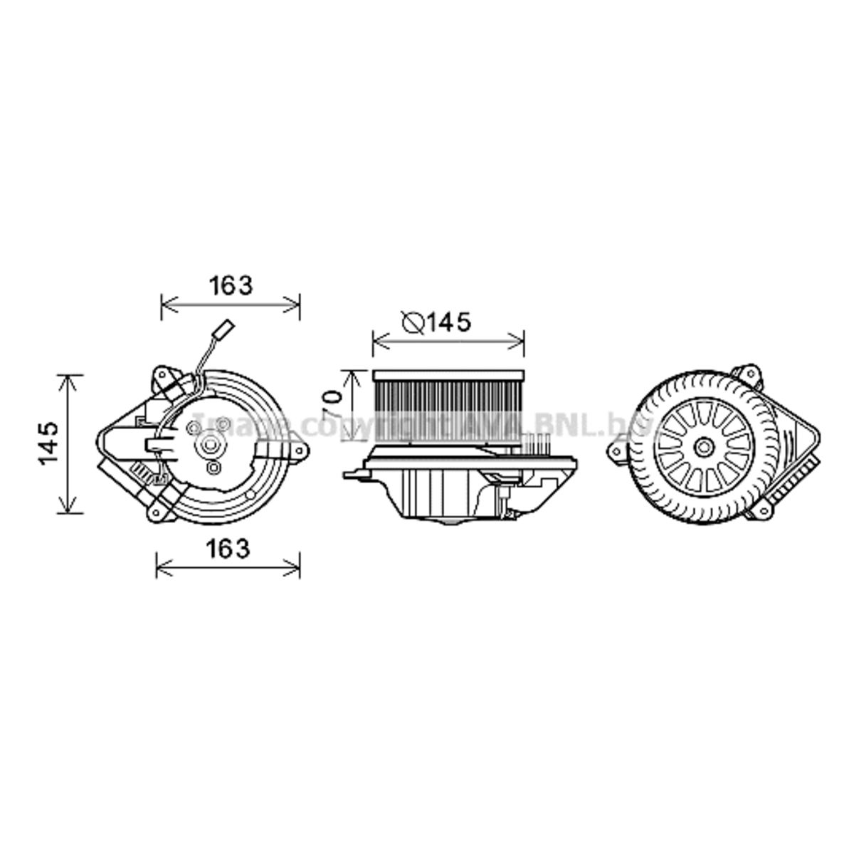 Image of Elektromotor, interieurventilator
