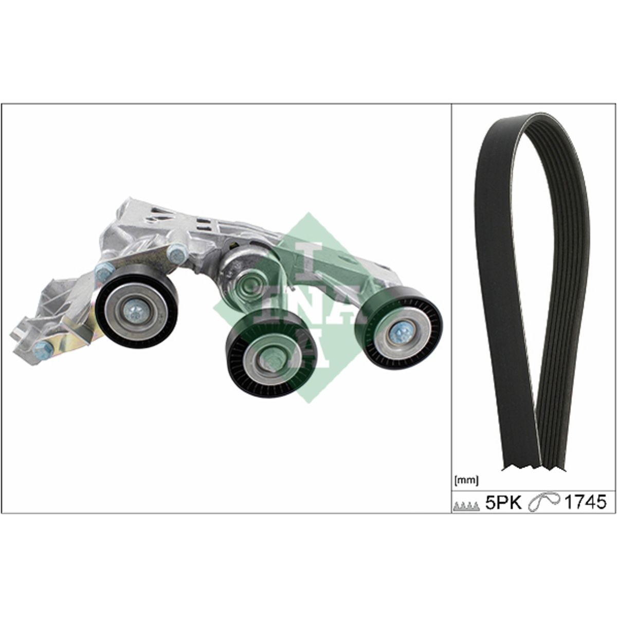 Kit cinghia trapezoidale multirighe 529 0148 10 INA per MERCEDES-BENZ CLASSE A - Immagine 5