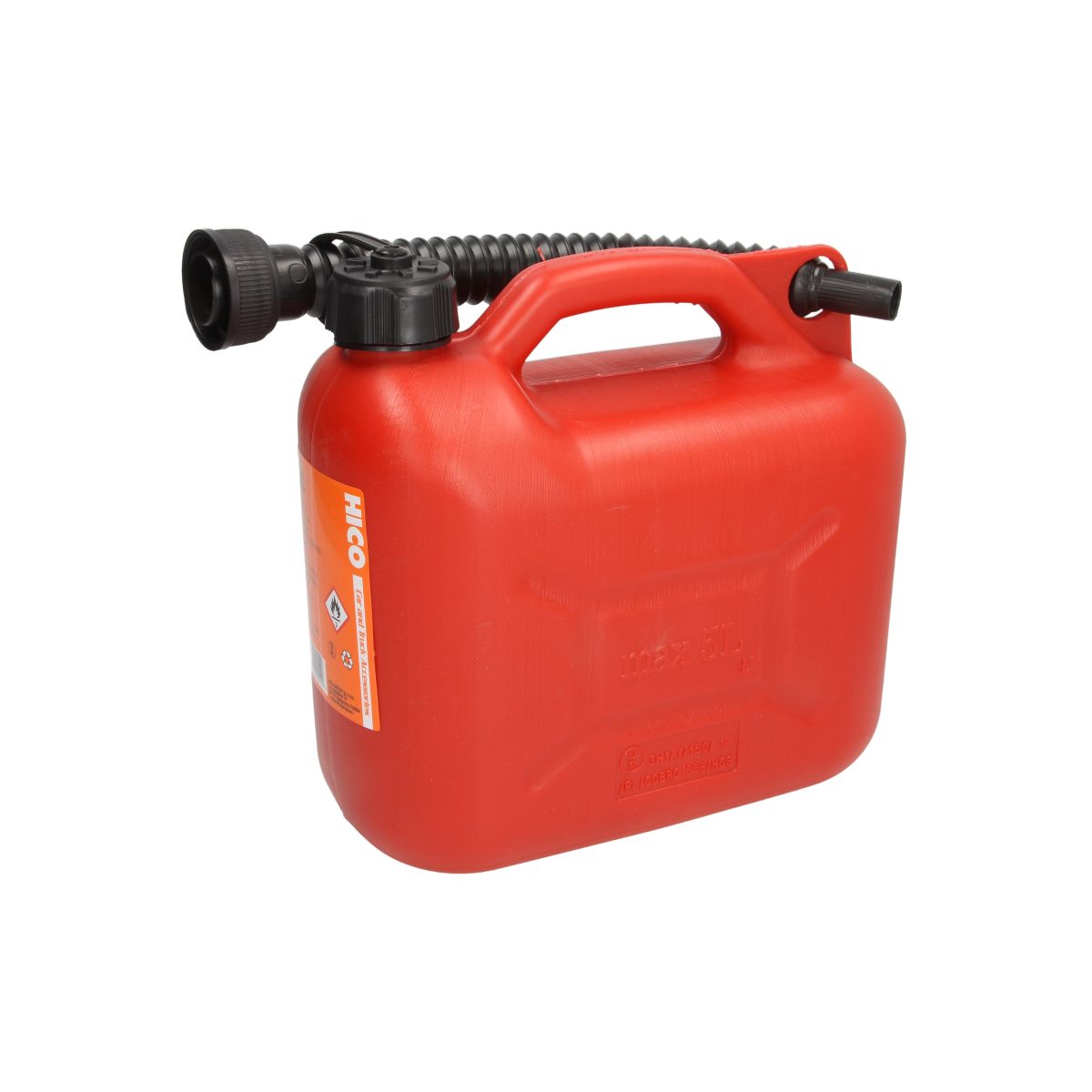Image of Kunststof jerrycan met trechter HICO 5 liter
