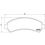 Bromsbeläggssats, skivbroms BREMBO P 10 016